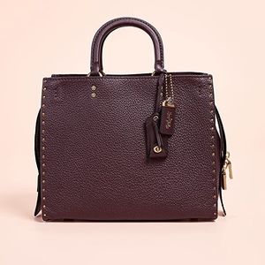 Coach Rogue 31 Border Rivets Bag oxblood NWT